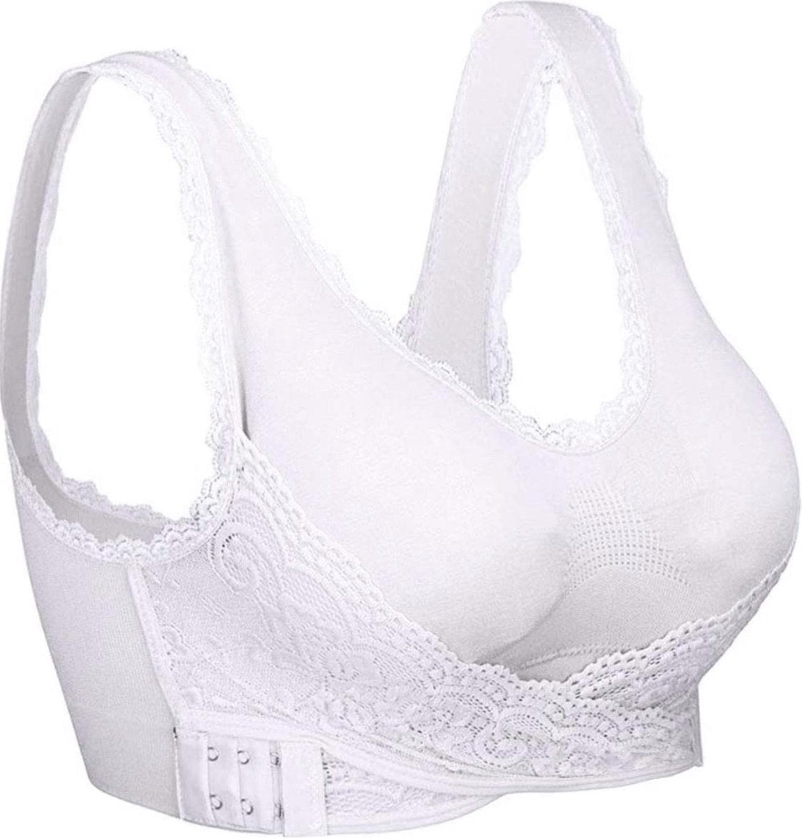 CLZOUD Comfort Shaping Bras for Women Comfy Corset Bra Front Side
