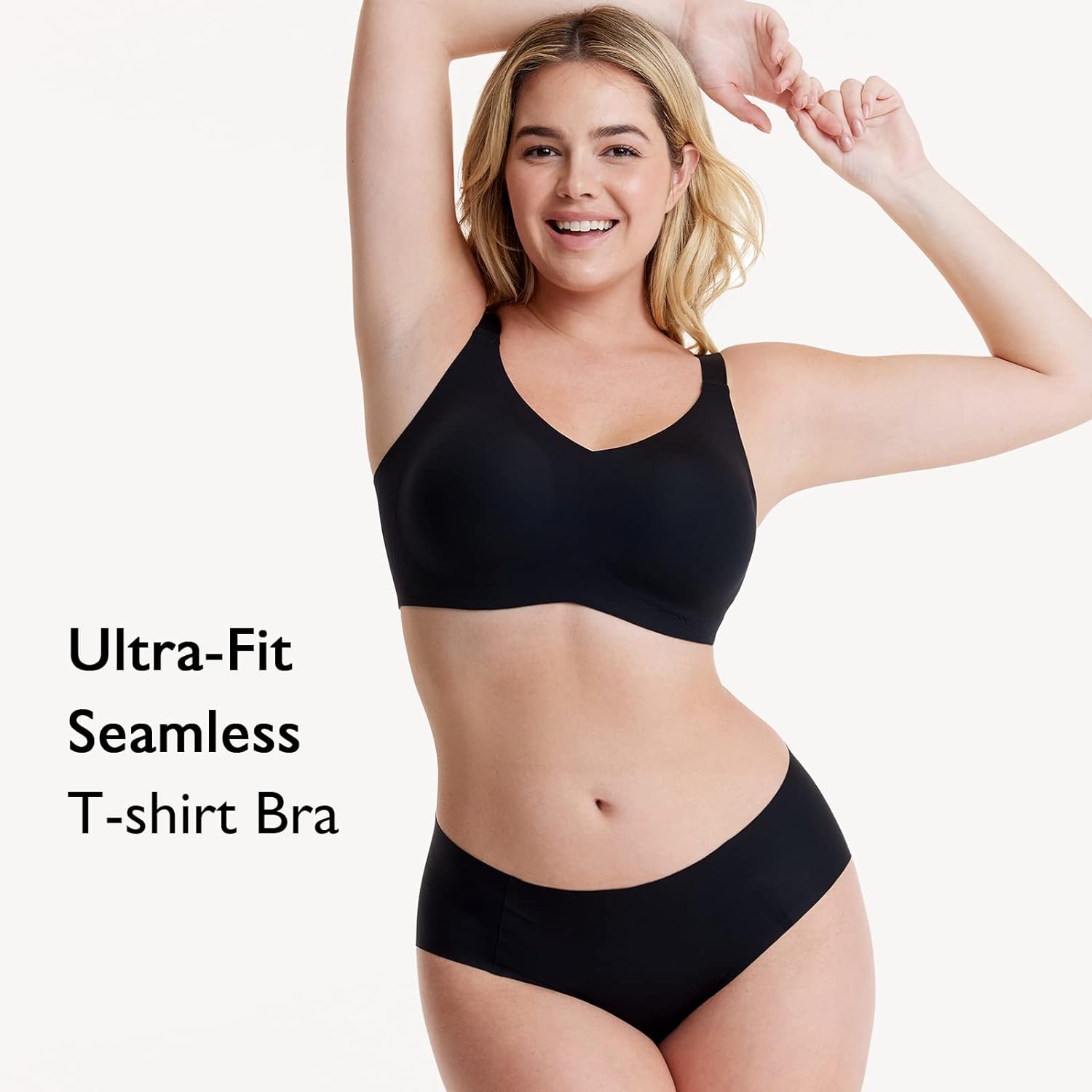 BETTYBRA®-Ultra-Fit Plus Size Seamless T-shirt Bra-Black+Beige+Cream