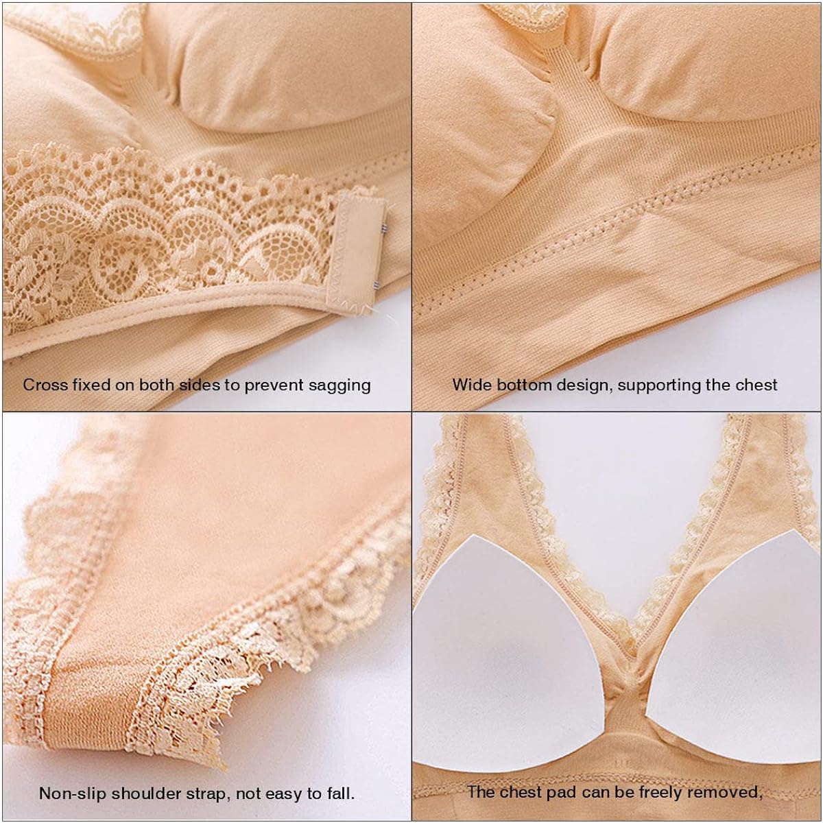 Breathable Lace New Bra Style 2022lette With Cross Side Buckle For