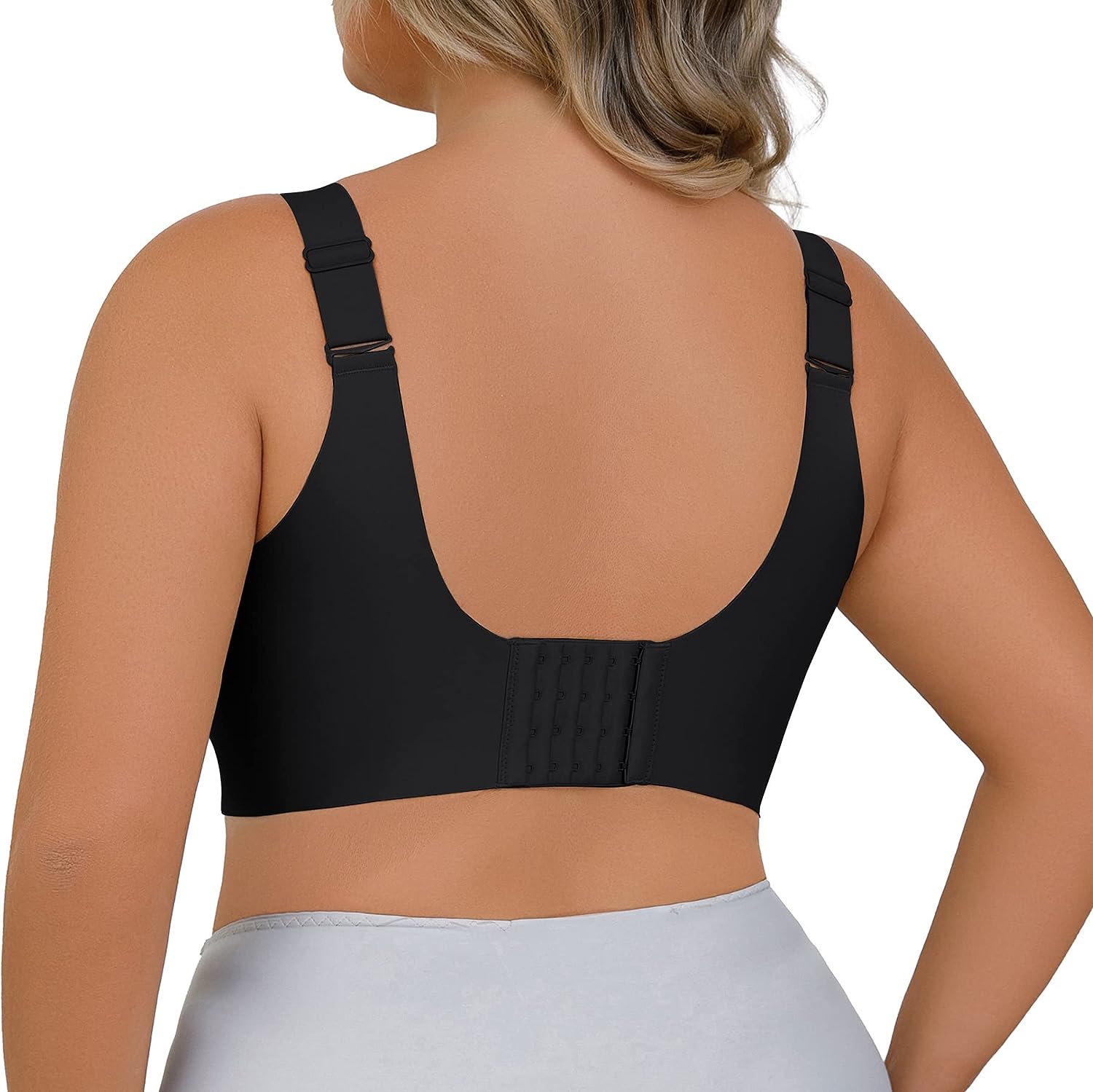 Mother's Comfort Wireless Bras for Push Up Small Chest Middle and Elderly  Bra Women Breathable Anti-Sagging Underwear (Color : Black, Size : 40B) :  : Clothing, Shoes & Accessories