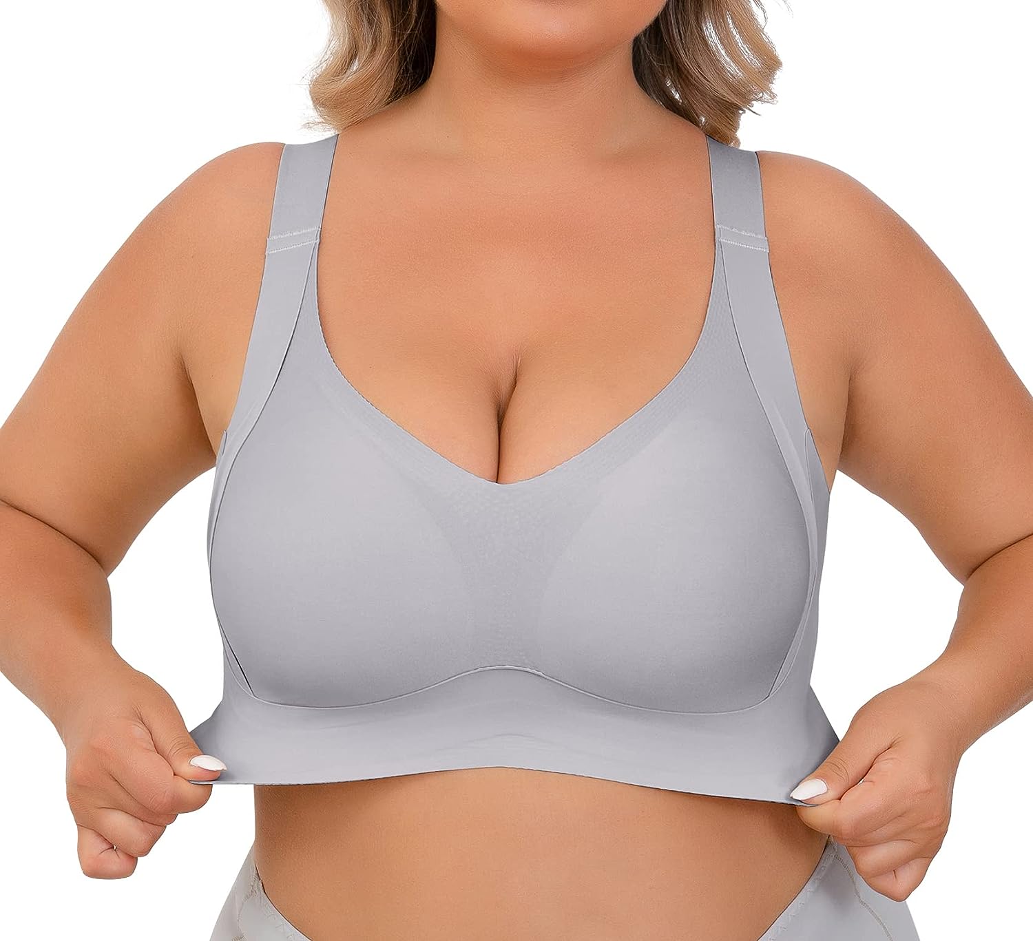 Daily Comfort Wireless Shaper Bra, Women's Seamless Full Back Coverage Push  Up Bras, Wide Band Bras for Back Fat (L, Pink) : : Clothing, Shoes  & Accessories