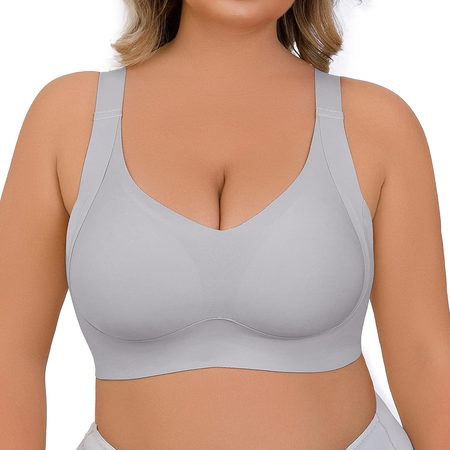 Daily Comfort Wireless Shaper Bra, Full Coverage No Underwire Everyday  Bras, Women's Push Up Comfortable Sports Bras (Black,S) at  Women's  Clothing store