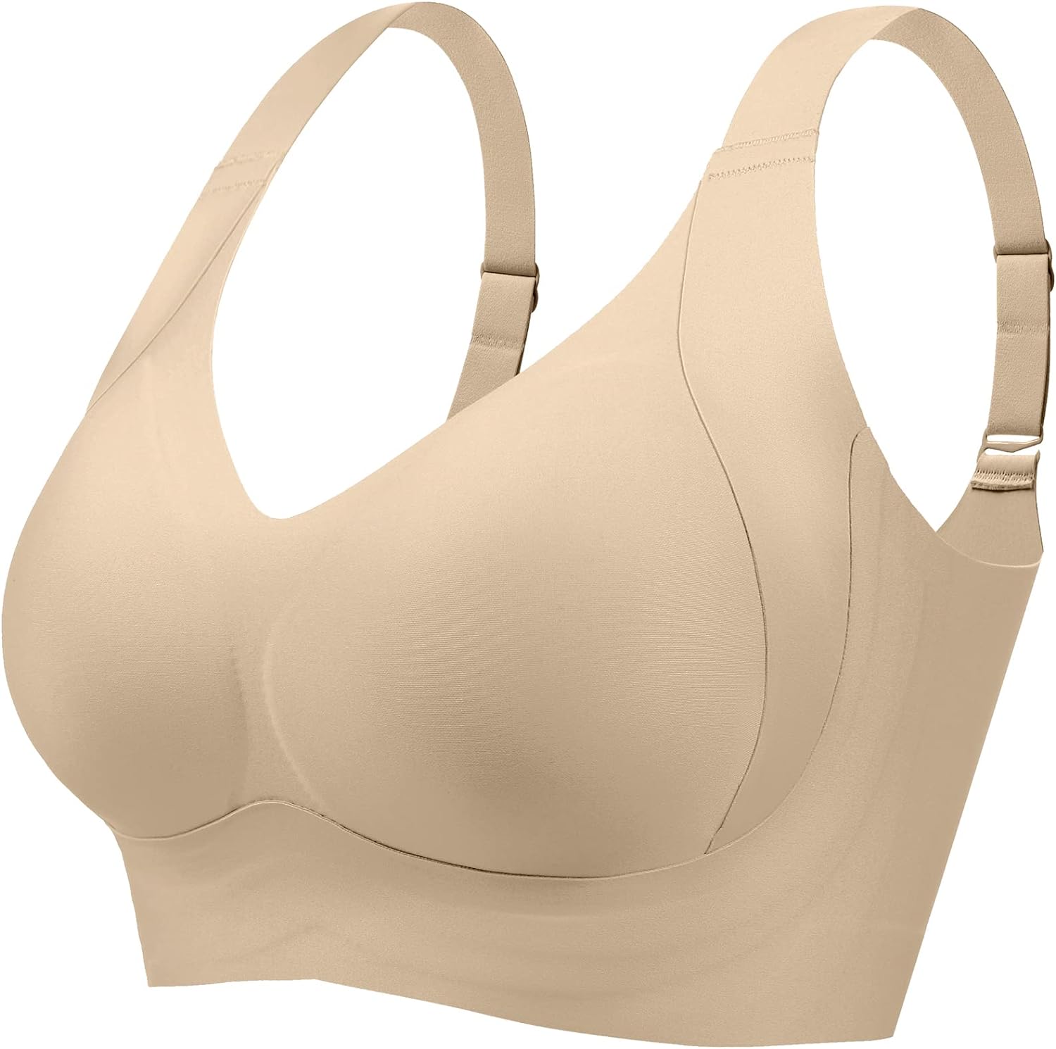 Baetty Bras for Women No Wire Minimizer Full Coverage Support ireless  Minimizer Womens Bra No Wire No Underwire Wide Band Women's Bras Tan 32B 32  B at  Women's Clothing store