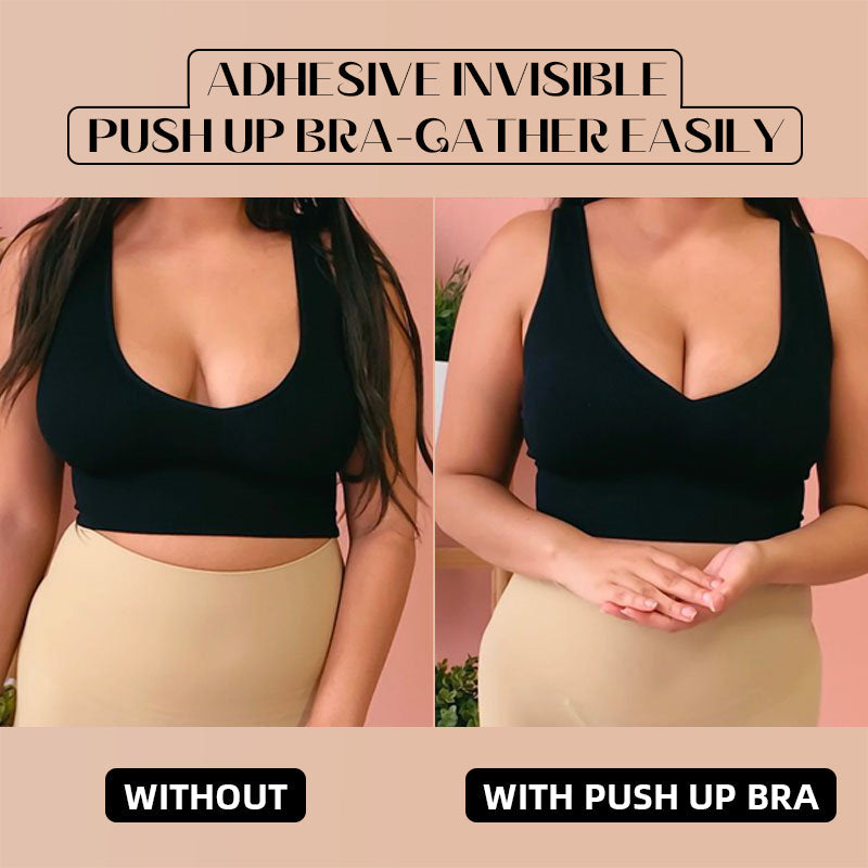 Strapless Pushup Bras Front Buckle Lift Bra Women Wireless Invisible  Non-Slip Front Hook Bra Upwingsbra Wire Free Wrapped