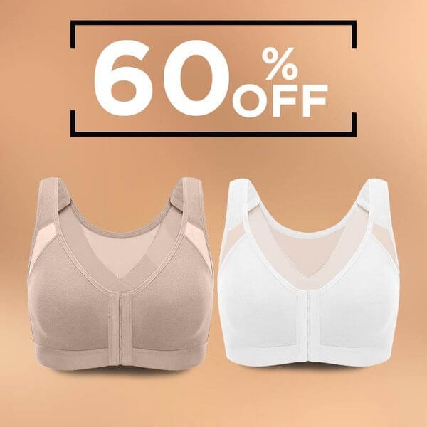 Full Coverage Bra Criss Cross Bra Front Closure Support Posture Bra With  Wide Straps Chest Brace Up For Women