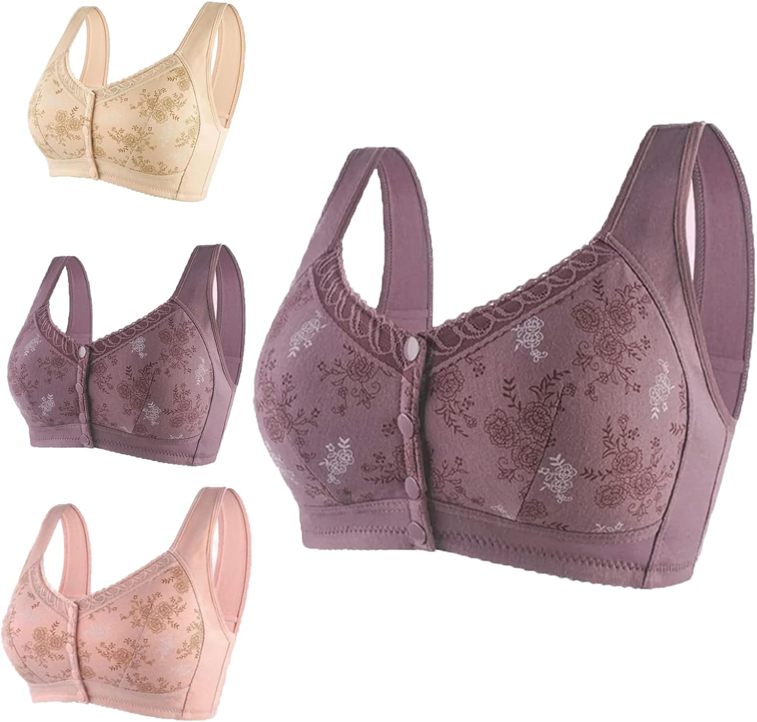 Everyday Cotton Full Coverage Front Button Bra