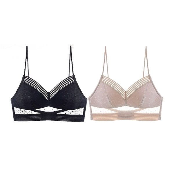 Starry Clothes - Starry Bra - Low Back Wireless Lifting Full Coverage Lace  Bra