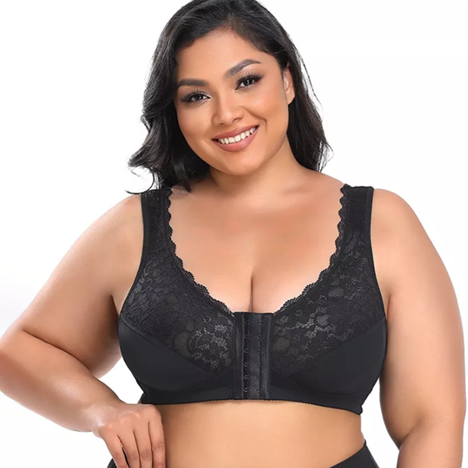 FULL COVERAGE FRONT HOOKS WIRELESS LACE BRA(BUY 1 GET 1 FREE