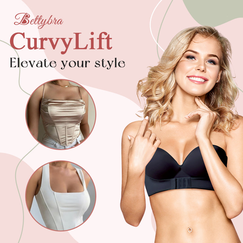 BETTYBRA®Invisible Strapless Super Push Up Bra (BUY ONE GET TWO FREE)-BLACK+BEIGE+GRAY