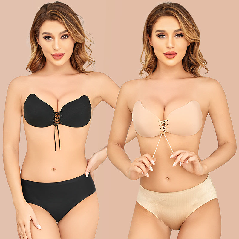 Push-Up Strapless Bra,Push Up Invisible Bra for Women,Washable and Reusable  Invisible Lift Up Bra