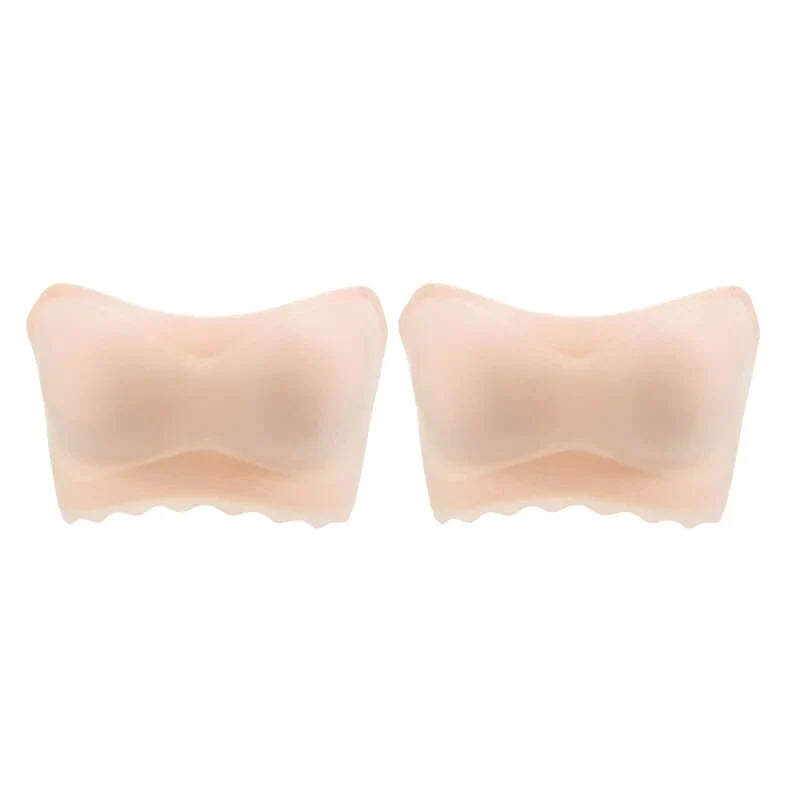 2PCS Strapless Bras for Women Push Up Bandeau Bra Convertible Strapless  Bras No Wire Lift Up Bra with Detachable Straps. (as1, Alpha, m, Regular,  Regular, Beige) at  Women's Clothing store
