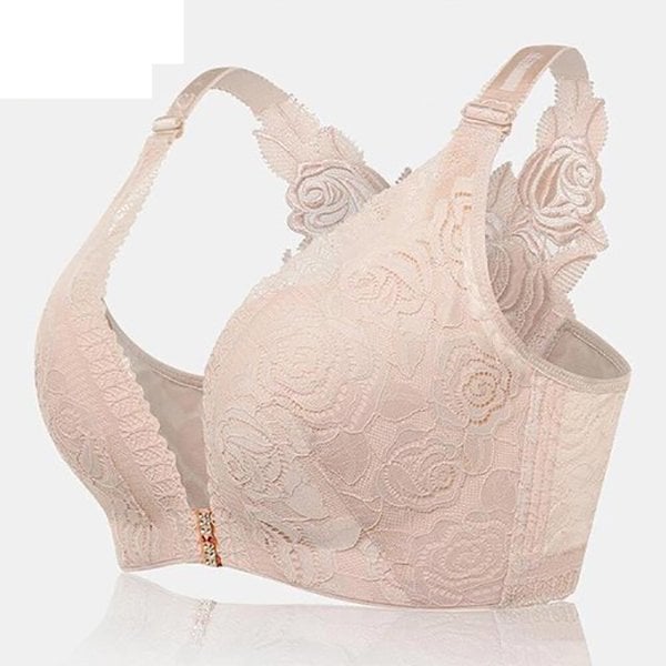 LELEBEAR Goldies Bra for Seniors, Women's Full Coverage Front Closure  Support Bra for Beauty Women (Beige, Small) at  Women's Clothing store