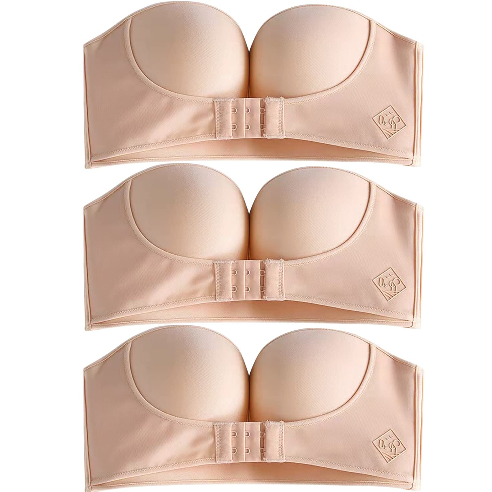 Fabulous One Strapless Bra, Betty Bra Strapless Bras, Plus Size Strapless  Invisible Push Up Bandeau No Wire Bra (1pc Beige, M) at  Women's  Clothing store