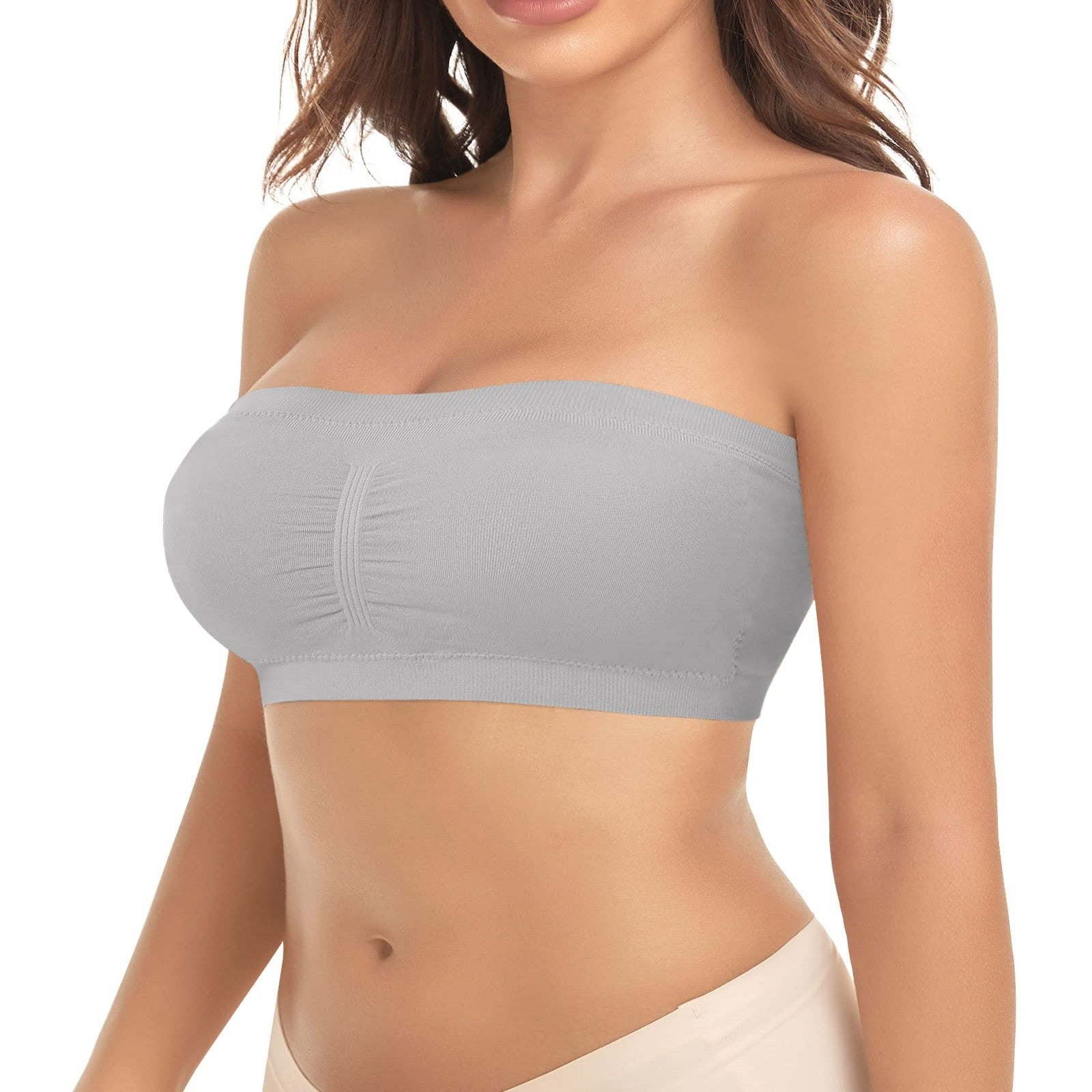 Womens Push Up Strapless Bra Bandeau Tube Removable Padded Top Bras  Lingerie AU