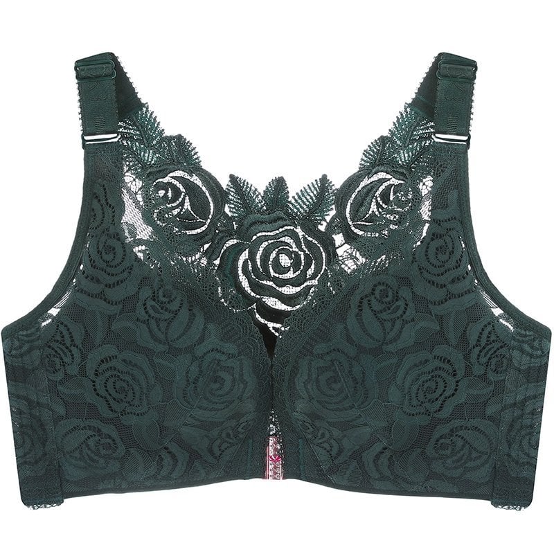 Embroidered Full Support Wirefree Bra, Style:JN1512GW
