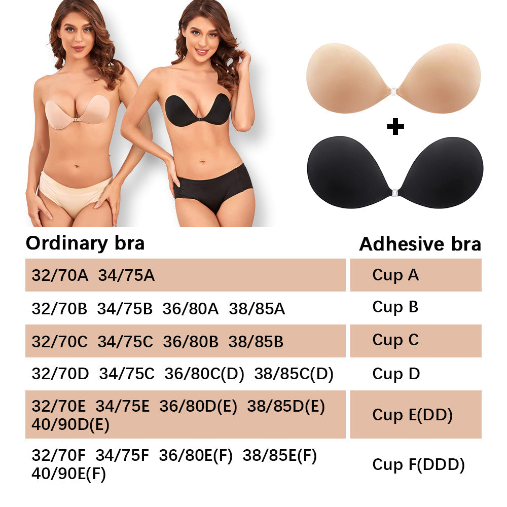 2 pairs Invisible Breast Lift Tape Adhesive Sticky Push Up Bra for A-E Cup  Large Breast