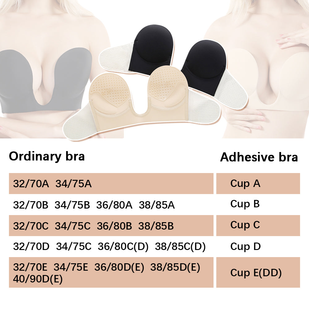Best Deal for Ladies Push Up Strapless Adhesive Bra Deep U Shape Backless